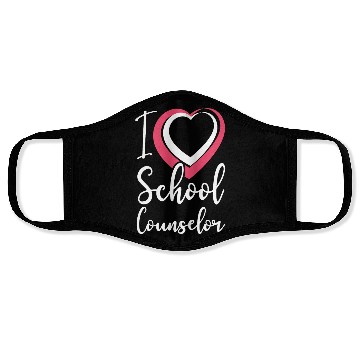 Discover School Counselor Heart I (Heart) Face Masks