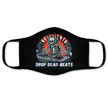 Discover Drop Dead Beats: Skeleton DJ Spinning Records Face Masks