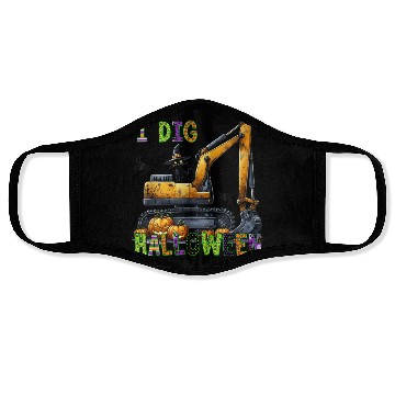 Discover Construction Halloween Toddler I Dig Halloween Exc Face Masks