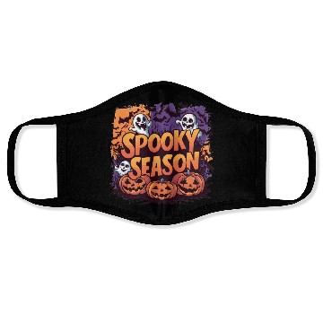Discover Spooky Season Vibes Face Masks