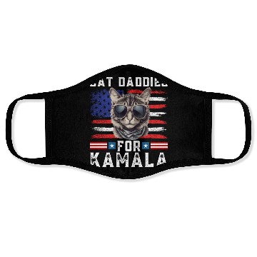 Discover Cat daddies for kamala Harris 2024 Face Masks