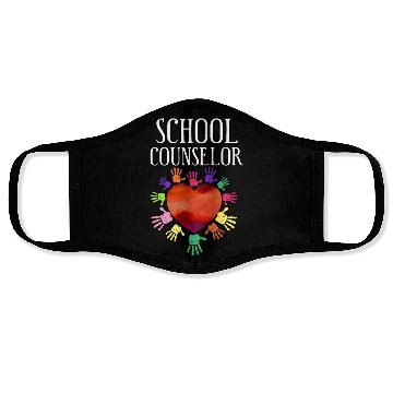 Discover School Counselor Heart Face Masks