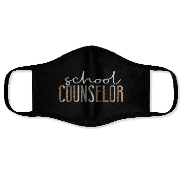 Discover School Counselor Leopard Cheetah Face Masks