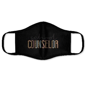 Discover School Counselor Leopard Cheetah Face Masks