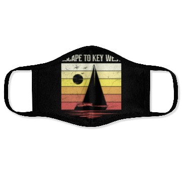 Discover Florida ESCAPE TO KEY-WEST Sailing Florida Face Masks
