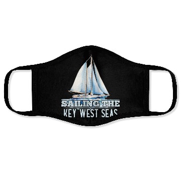 Discover West Keys SAILING THE KEY-WEST SEAS Sailor Face Masks