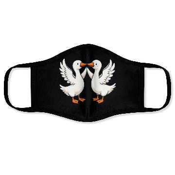 Discover Cute Goose Bumps Funny Animal Pun Lover Face Masks