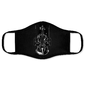 Discover Violin Sketch Face Masks