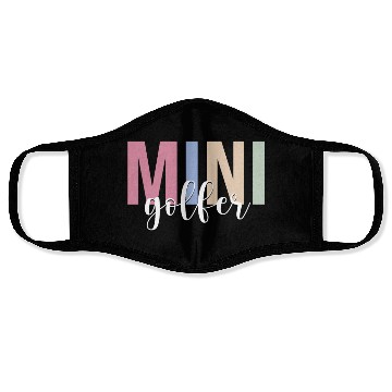 Discover Mini Golfer Golf Golfing Miniature Golf Face Masks