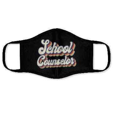 Discover School Counselor Retro Vintage Face Masks