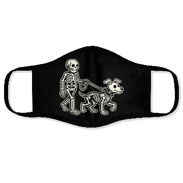 Discover Skeleton Leads Dog Funny Skull Pet For Halloween C Face Masks