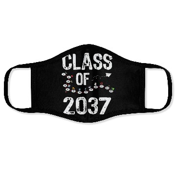 Discover Funny Class of 2037 Grow With Me Back To School Face Masks