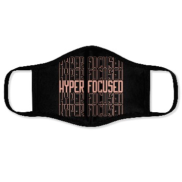 Discover yperfocused in yellow Face Masks