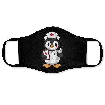 Discover Cute Nurse Penguin With Syringe Face Masks