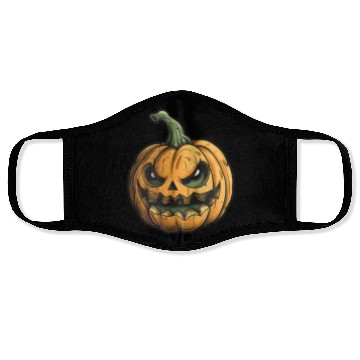 Discover Grinning Green Stem Jack-O-Lantern Face Masks