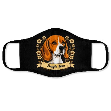 Discover beagle mom Face Masks