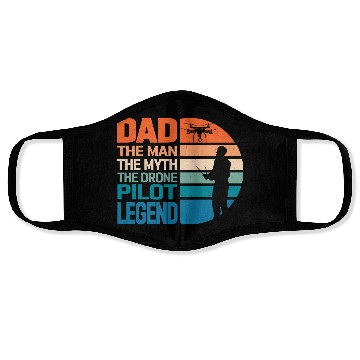 Discover Dad The Man The Drone Pilot Legend RC Flight Quadc Face Masks