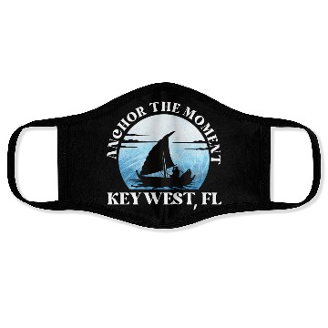 Discover Florida ANCHOR THE MOMENT KEY-WEST, FL Vintage Face Masks