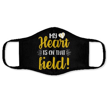 Discover My Heart Softball Mom Funny Mommy Mother's Day Face Masks