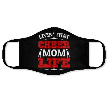 Discover Living Cheer Mom Life Cheerleading Mother's Day Face Masks
