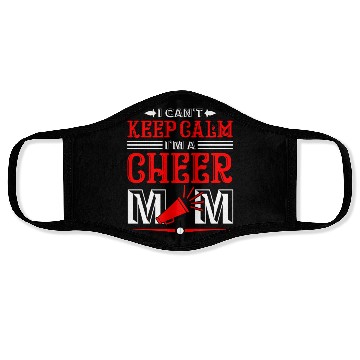 Discover Keep Calm Cheer Mom Cheerleading Mother's Day Face Masks
