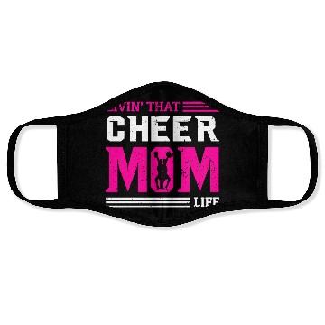 Discover Living Cheer Mom Life Cheerleading Mother's Day Face Masks