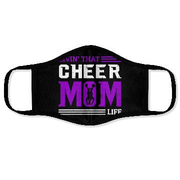 Discover Living Cheer Mom Life Cheerleading Mother's Day Face Masks