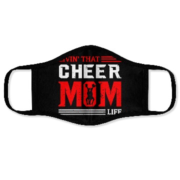 Discover Living Cheer Mom Life Cheerleading Mother's Day Face Masks