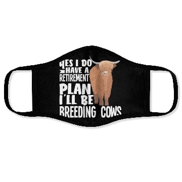 Discover Highland Cow Breeding Pension Plan Face Masks