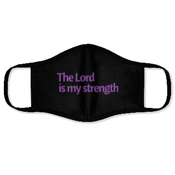 Discover The Lord is my strength purple affirmation Face Masks
