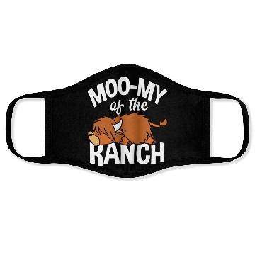 Discover Moo-my Of The Ranch Highland Cow Face Masks