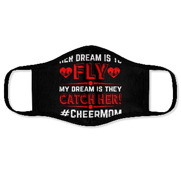 Discover Dream Cheer Mom Cheerleading Mommy Mother's Day Face Masks