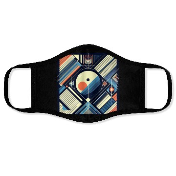 Discover Retro Geometric Shapes 80s 90s Style Face Masks