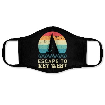 Discover Florida ESCAPE TO KEY-WEST Sailing Florida Face Masks