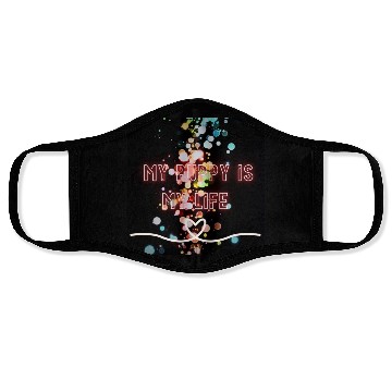 Discover My puppy design Face Masks