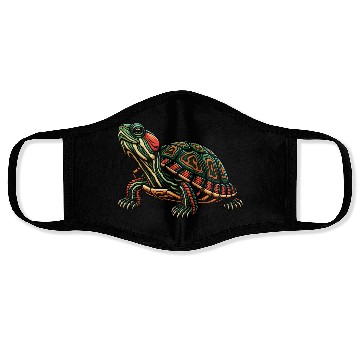 Discover Colorful Turtle Animals Lover Funny Design Face Masks