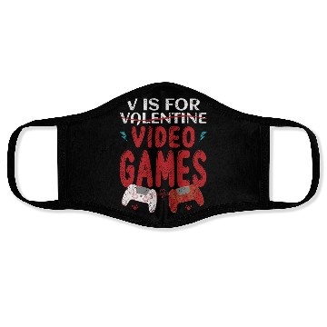 Discover V Is For Valentine Video Games Face Masks