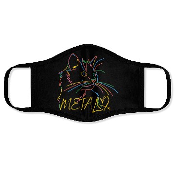 Discover Neon Cat loves Metal Face Masks