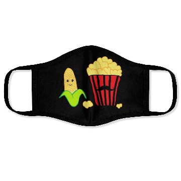 Discover Baby corn and Popcorn Father and Baby design Face Masks