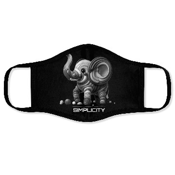 Discover Simply Adorable: Baby Elephant - Simplicity Face Masks