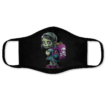 Discover Zombie Girl With Backpack - Back to School Face Masks