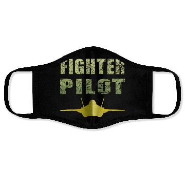 Discover Fighter Pilot F-35 Art Design Face Masks