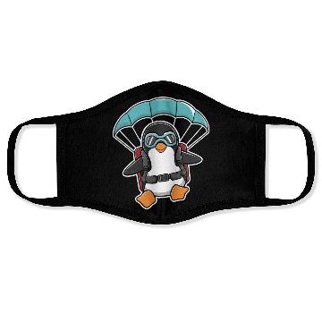 Discover Parachuting Penguin With Goggles Face Masks