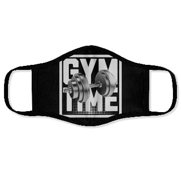 Discover 'Gym Time' Fitness Motivation GD Face Masks