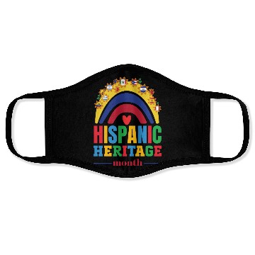 Discover Hispanic heritage month flags colorful rainbow col Face Masks