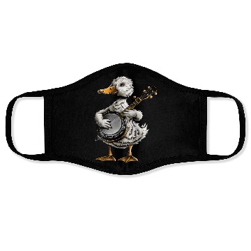 Discover Ducks Farm Animal Farmer Bluegrass Banjo Player Face Masks