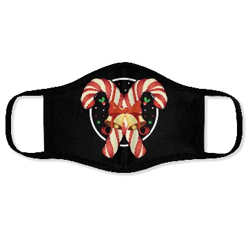 Discover Candy Canes Christmas Matching Group Xmas Holiday Face Masks