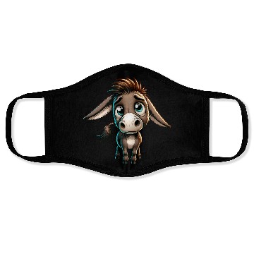 Discover Adorable Donkey Animals Lover Funny Design Face Masks