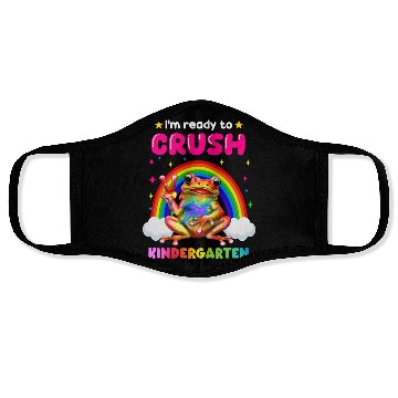 Discover I'm Ready To Crush Kindergarten Frog Face Masks