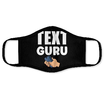 Discover Text Guru Text Gift V3, Typography Art, Face Masks